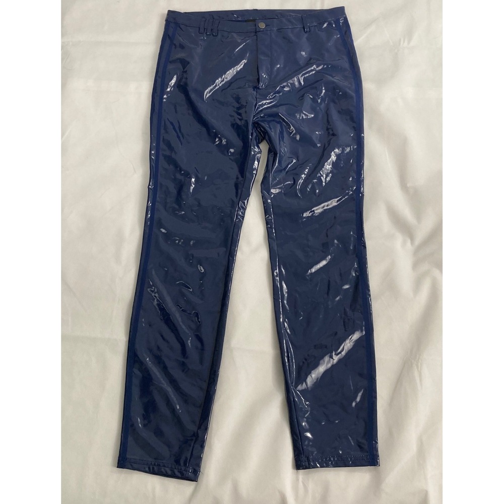 Adidas x Ivy Park Latex Pants XL Navy Blue High Shine Beyonce